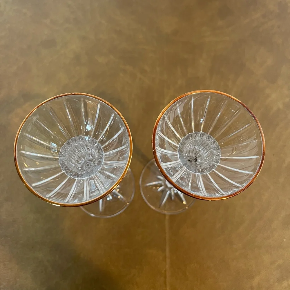 Mikasa Golden Tiara Crystal Candlestick Holders
